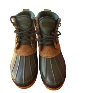 - G.H. Bass Men Duck Boots Brown Waterproof Leather.